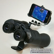 iPhone holder for binoculars and telescopes